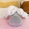 Kawaii Cat Plush Toy Stuffed Pillow Lying Cat Pillow Back Cushion White Grey Lovely Kids Plush Toys Birthday Gift for Children