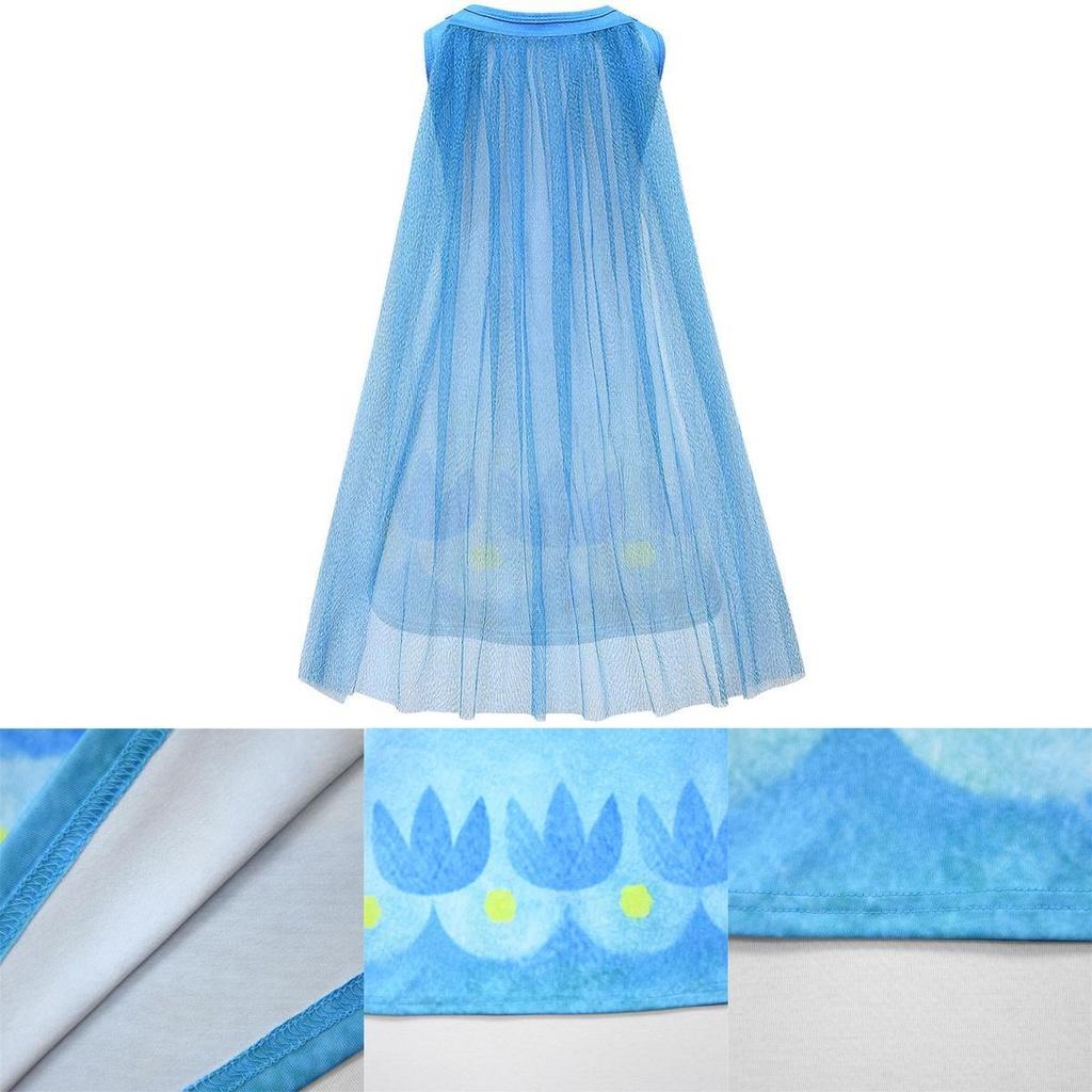 Очаровательное детское платье Поппи из Тролли 2, костюм для косплея с удобной накидкой