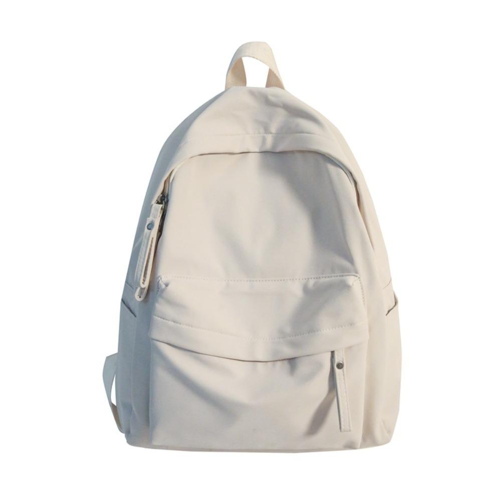 Nylon Teens Schoolbag Large Capacity Travel Bag Fashion Solid Color Backpack  Students