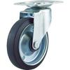 TRUSCO Pressed Transport Cart Swivel Rubber Wheels TR-Type Caster, 100mm,