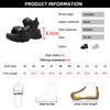 Fashion Rimocy Women's Black Chunky Sandals Summer 2024 Fashion Platform Walking Shoes Woman Thick Bottom Non Slip Beach Sandalias Mujer