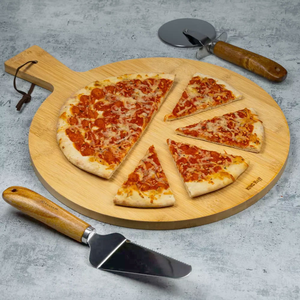 Deska do serwowania pizzy 35cm bambus KINGHOFF KH-1674