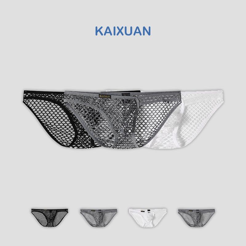 Мужские большие сетчатые трусы-слипы - Быстросохнущие, Удобные, Европейско-американский стиль