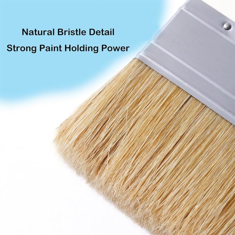 Natural Bristles Limewash Brush Double Head U Grip Paint Brush For Brick