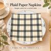 20pcs Plaid Paper Napkins 2-Ply 33x33cm