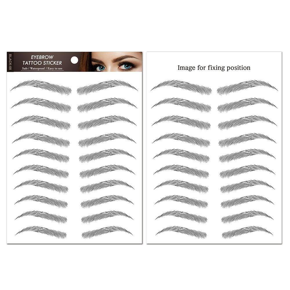 Косметические 6D татуировки для бровей Наклейки Моделирование бровей Наклейки для бровей Переводные картинки для воды