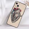 Anatomical Heart Anatomy Case For iPhone 14 16 15 Pro Max 11 12 13 Mini 7 8 Plus X XR XS MAX Soft Shockproof Cover