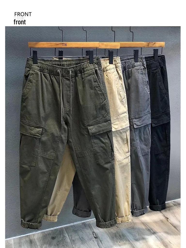 Мужской прочный строительный комбинезон: Свободного кроя, большого размера, рабочие брюки для защиты труда на весну/осень.