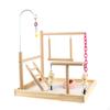 Parrot Playground,Wood Perch Gym Playpen Exercise Toy with Ladder,Parakeet Bird Play Stand,Bird