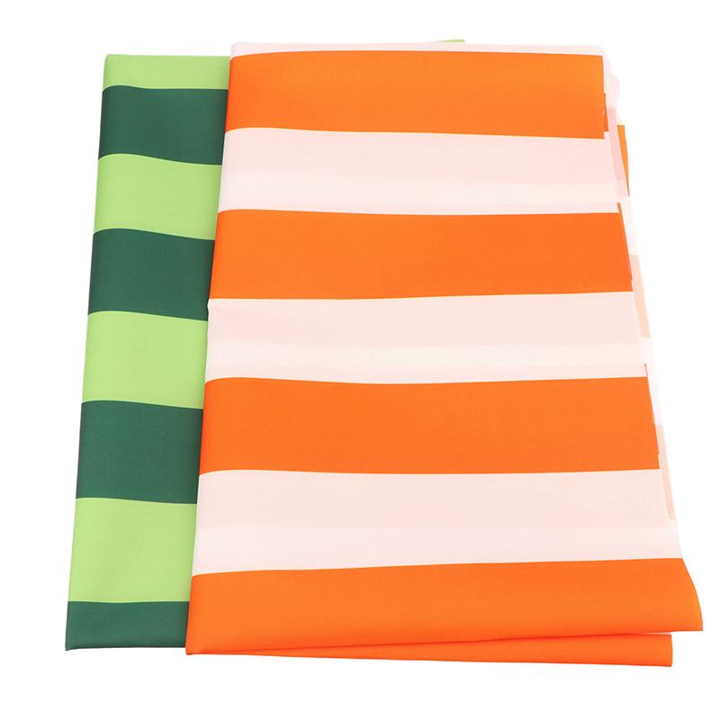 420D Striped Print Oxford Fabric Waterproof Fabric Canopy Tent Umbrella Cloth Pu Coated 50X150Cm Sunshade