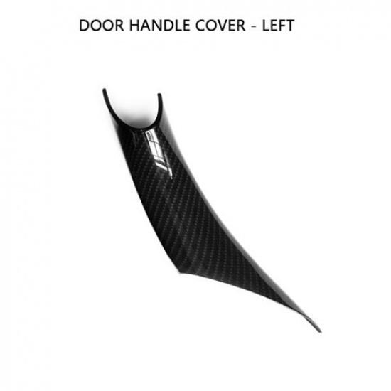1* Left Carbon Fiber Door Handle Pull Cover For BMW 3 4 Series F30 F35 2012-2016