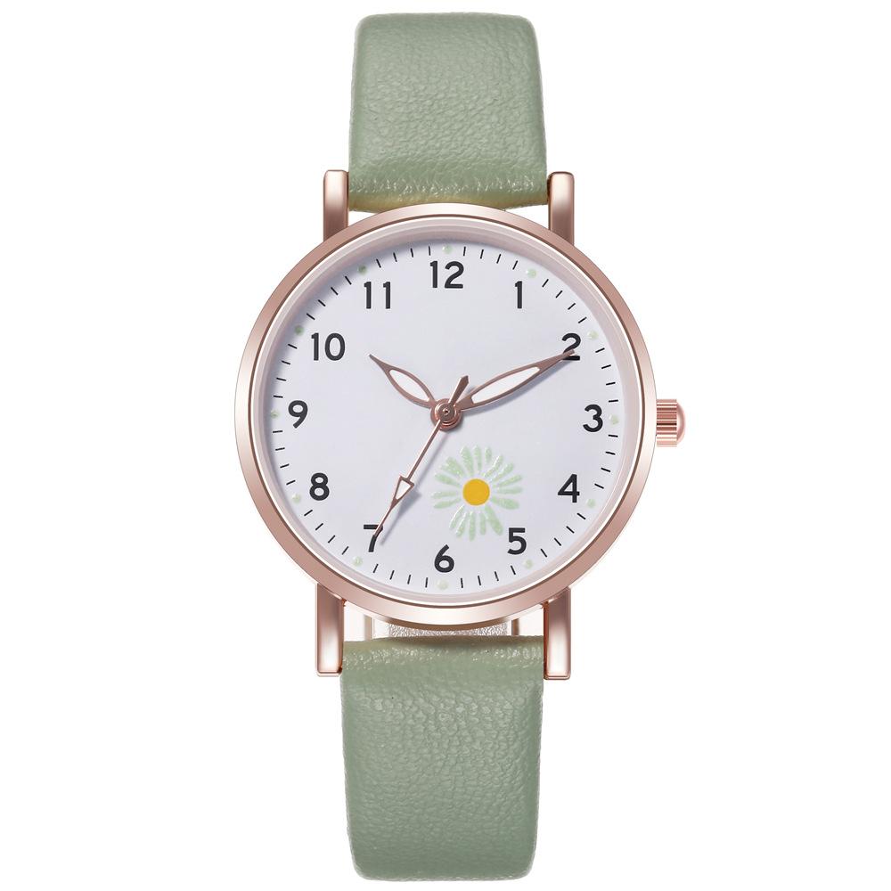 Popular Watch Gift Wristwatch Popular Women Watches Quartz Daisy High Quality Luminous Fashion Korean Girls PU Leather Casual