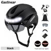 Eastinear Road Bicycle Helmet Led Lights With Magnetic Googles & Sun Visor  Ride Racing Ultralight Adult Road Bike Helmet 400g