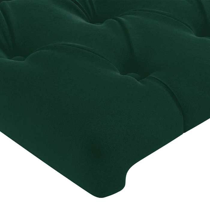 Tête de lit - Maison Exclusive - 100 x 7 x 118/128 cm - Velours vert foncé - Pieds en bois réglable