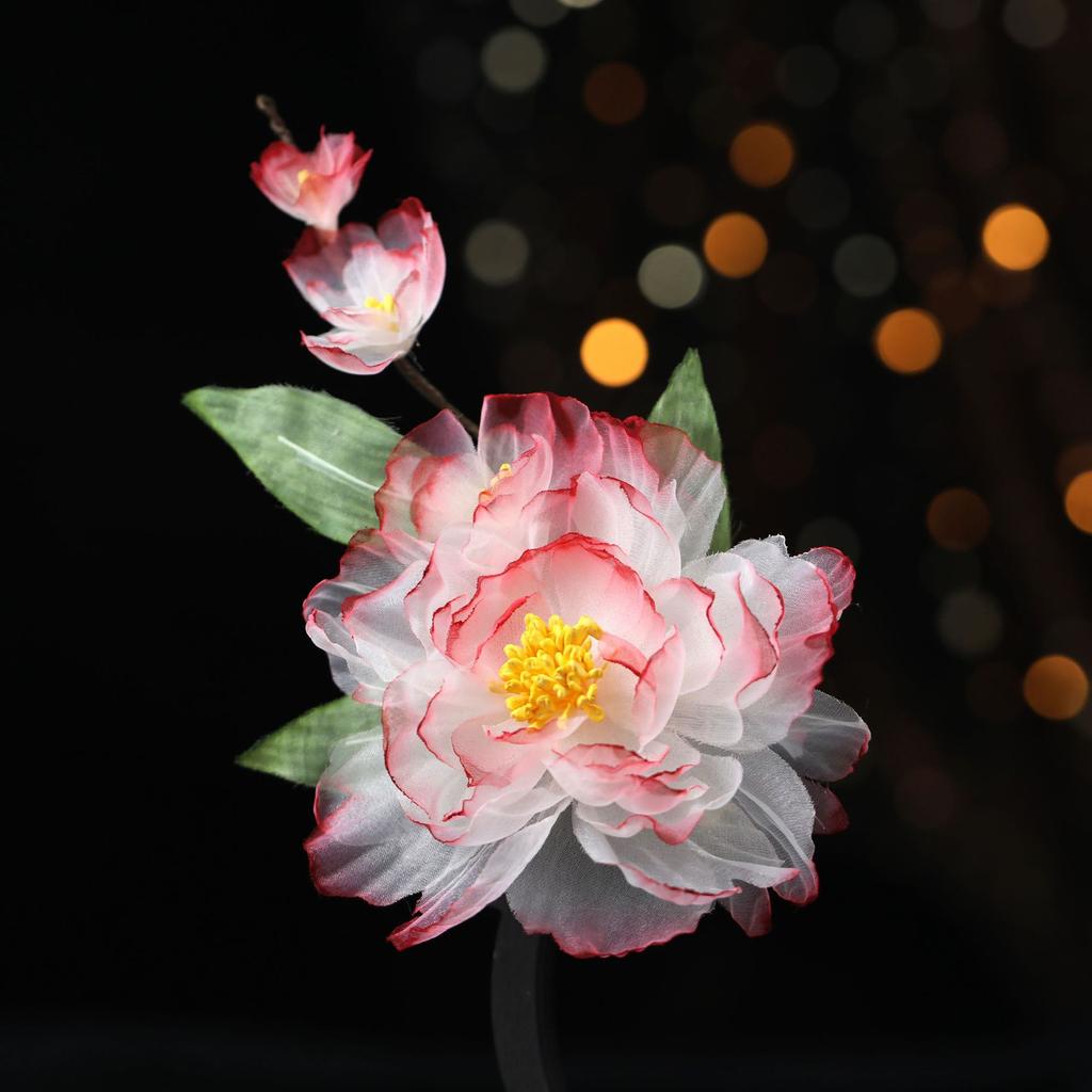 Заколки для волос в виде цветка, вилки, китайские аксессуары для волос ханьфу для женщин, вилка-шпилька ручной работы, винтажные свадебные украшения для волос в стиле ретро, короны для девочек и женщин