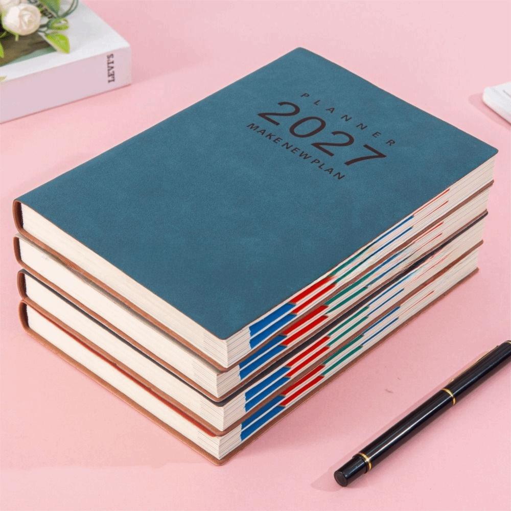 English 2027 Planner Book Efficiency Manual A5 Agenda Schedule Book 365 Days Journal School Use