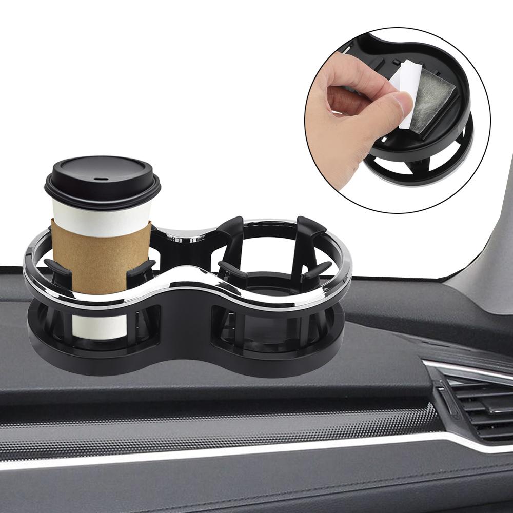 Car-styling Glasses Phone Organizer Car Mounted Glass Rack Tea Cup Stand Bracket Car Cup Holder Dual Drinking Bottle Holder