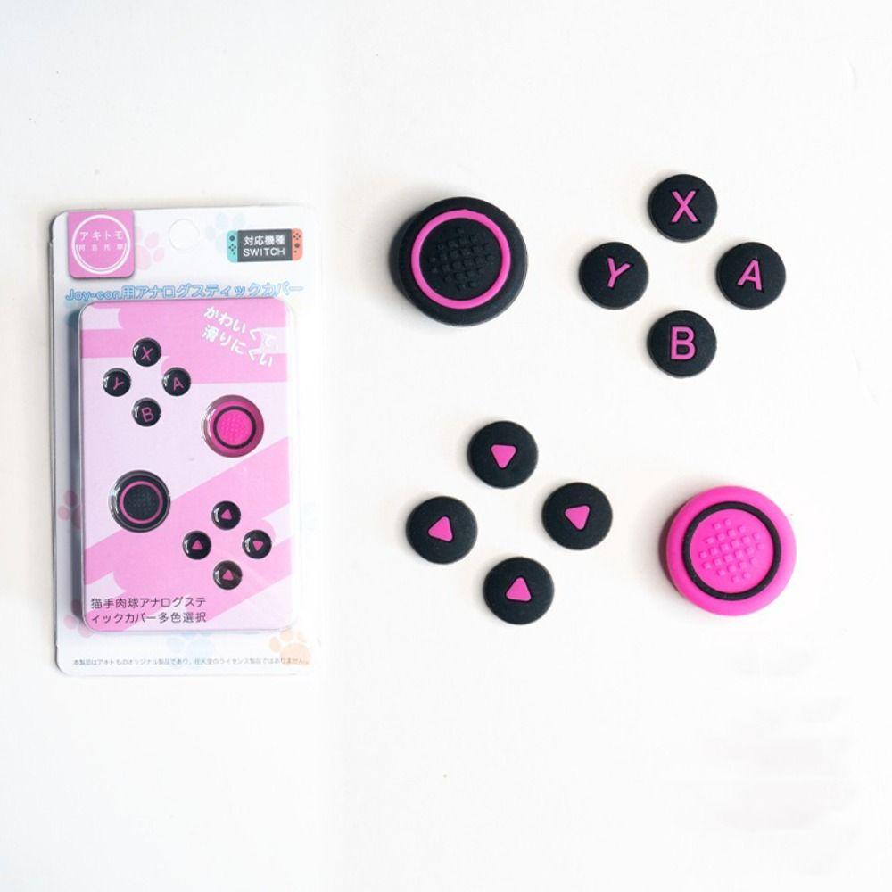 Soft D-pad Cross Button Colourful Thumb Stick Grip Cover Protector for Switch Oled NS Joy-con