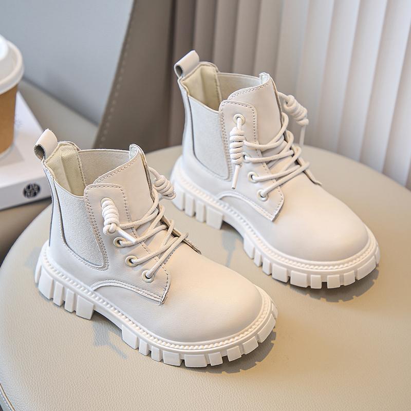 Модные Девичьи Ботинки Зимние Простые Повседневные Детские Ботильоны Британский Стиль Дышащие Противоскользящие Универсальные Девичьи Спортивные Туфли
