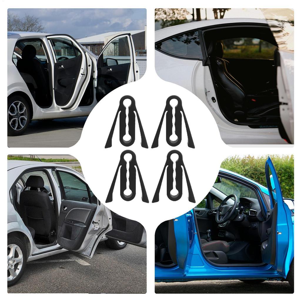 Car Door Lock Shock Pad 4 Pcs Car Silicone Door Latch Cover Shock-Absorbing Mat Protector Buckle Deadener For Automative Vehicle