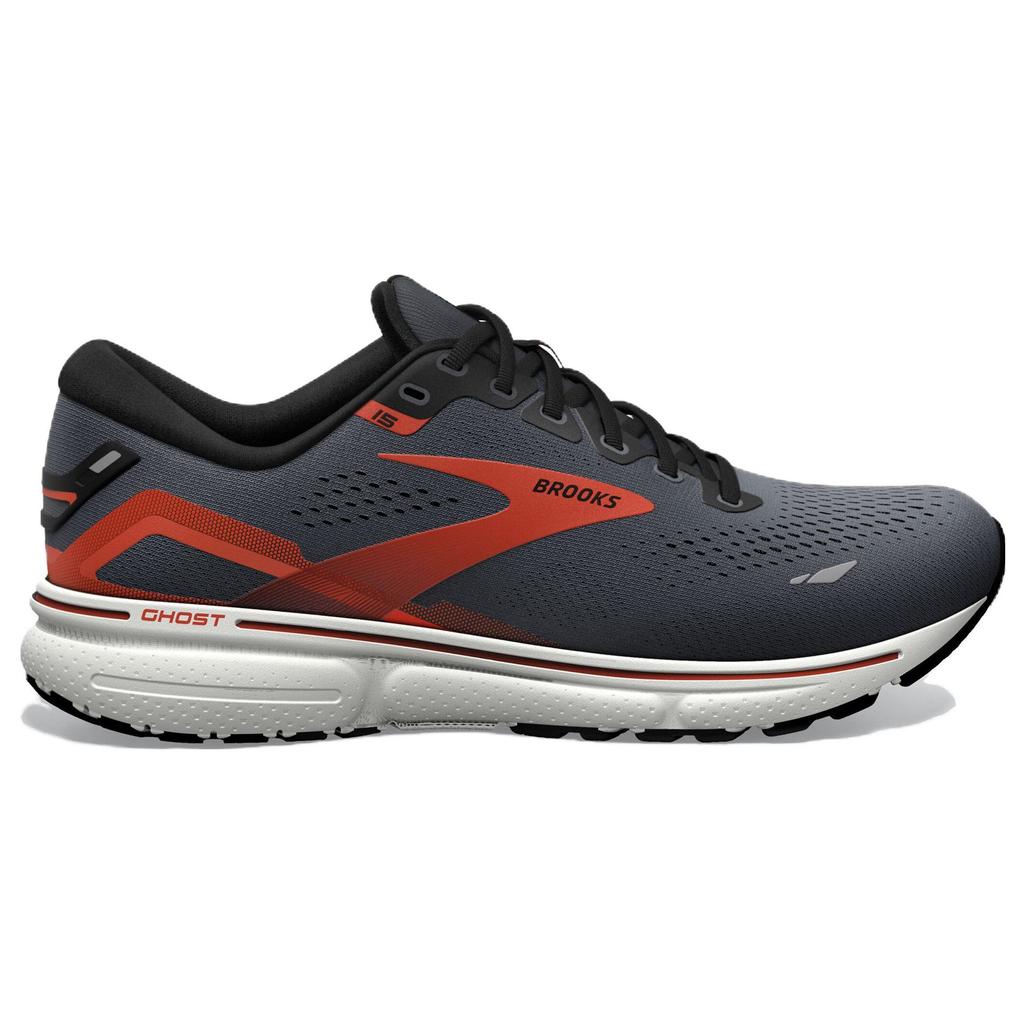 Brooks Кроссовки для бега Ghost 15 Удобные Нескользящие Низкие Мужские кроссовки Черный Оранжевый 110393-1D-024