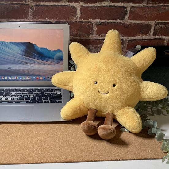 Yousheng Moon Sun Pillow Cartoon Style Elastic Fully Filling Plush Stuff Toy Sofa Bed Couch Decoration Companion Office Nap Pillow Car Seat Pillow