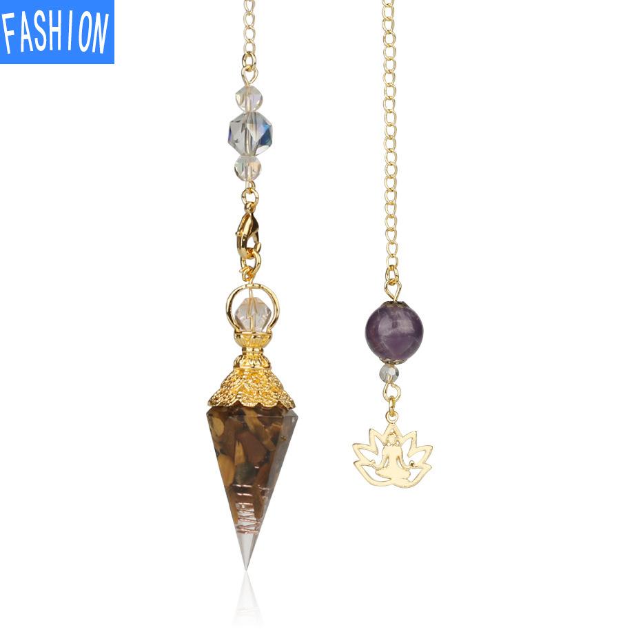 Смешанная аура, маятник природного духа, хрустальный кулон для йоги, позолоченный Будда, идея для медитации, концентрированные ювелирные изделия