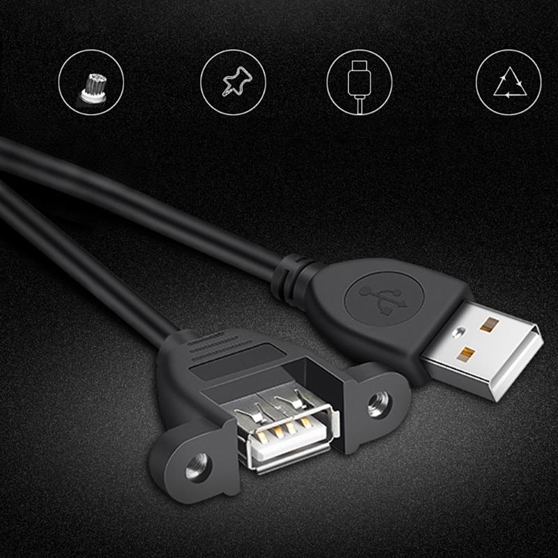 USB 2.0 Male to Female Adapter Cable Converter Cord Quick Charging Wire Line Support 480Mbps Data Transmission Speed