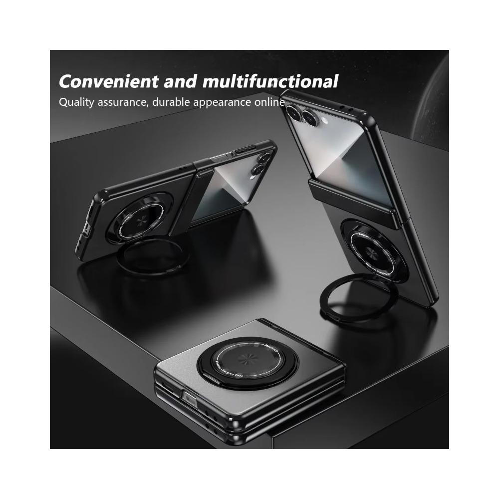 Вращающийся на 360 градусов магнитный держатель-кольцо чехол для телефона для Samsung Galaxy Z Flip 7 FE 6 5 4 3 беспроводная зарядка защита шарнира крышка для защиты экрана