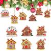 Cross-Border PVC Gingerbread House Ornaments - Soft Rubber Hanging Decorations for Christmas Trees & Scenes