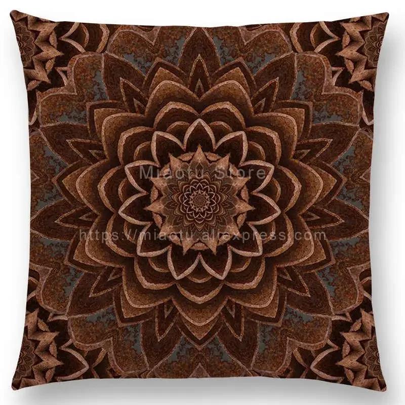Новая мечтательная изумрудная наволочка с цветком духа, мандала души, элегантный цветочный узор, ретро наволочка