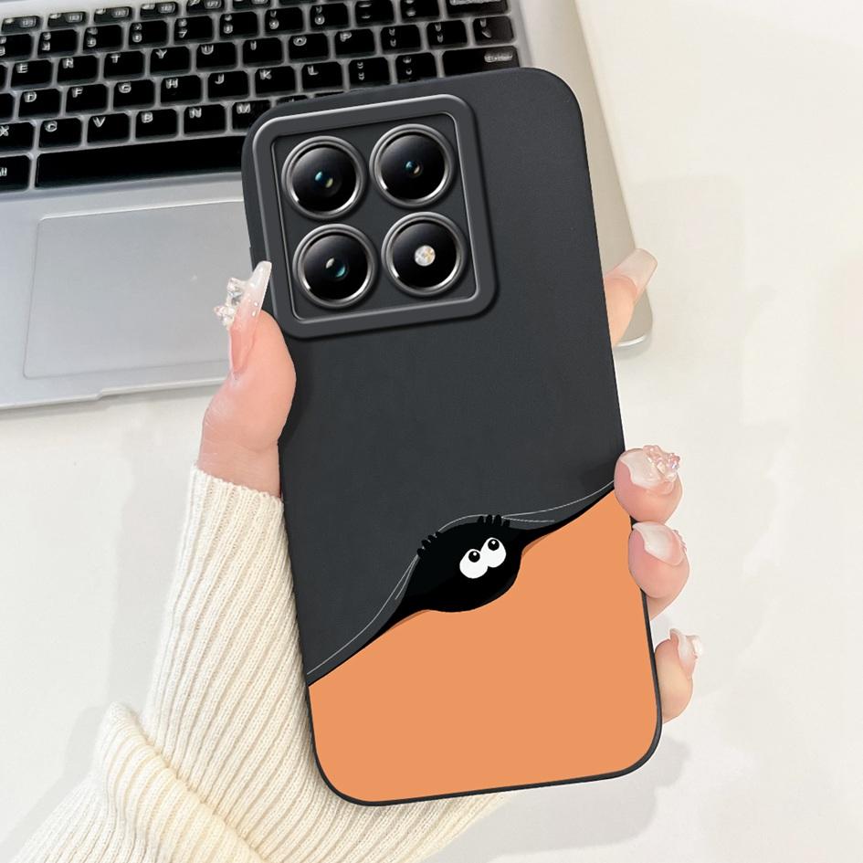 Чехол для Xiaomi 14T 14T Pro Чехол Милый Мультяшный Панда Мягкий Жидкий Силикон Ударопрочный Funda Для Xiaomi 14T Pro Mi14TPro 5G Чехол