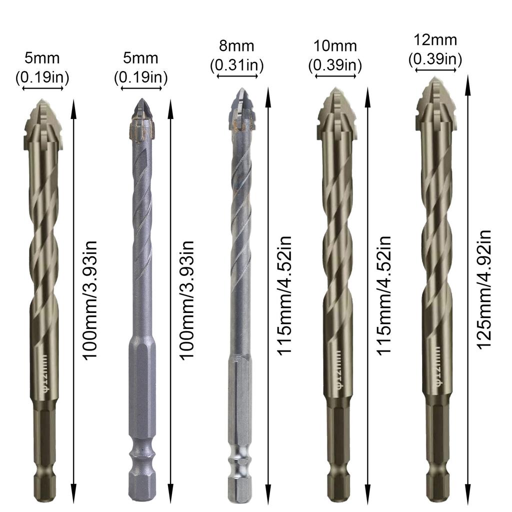 Четырехзубчатое эксцентриковое спиральное сверло для точного сверления отверстий в дереве, пластике, металле, плитке, мраморе, керамике