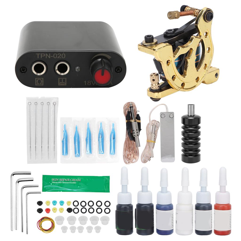 Полный набор для татуировки Полный набор тату-машинок с катушками Тату-машинка Аксессуары для татуировки