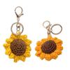 Брелок Подвеска Вязание крючком Подсолнух Форма Брелок Декоративные Подвески Сумки Телефоны Автомобили Аксессуары