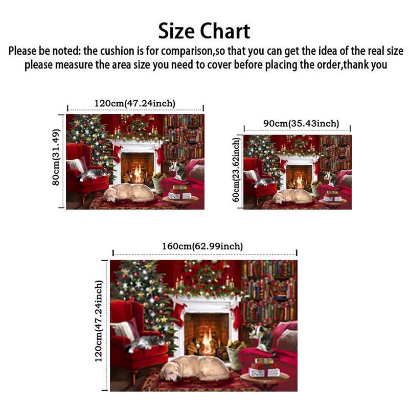 1 шт. Кухонные коврики против усталости, с принтом «Счастливого Рождества», водонепроницаемые, нескользящие, толстые, амортизирующие кухонные коврики, сверхпрочный комфортный коврик для стояния для кухни