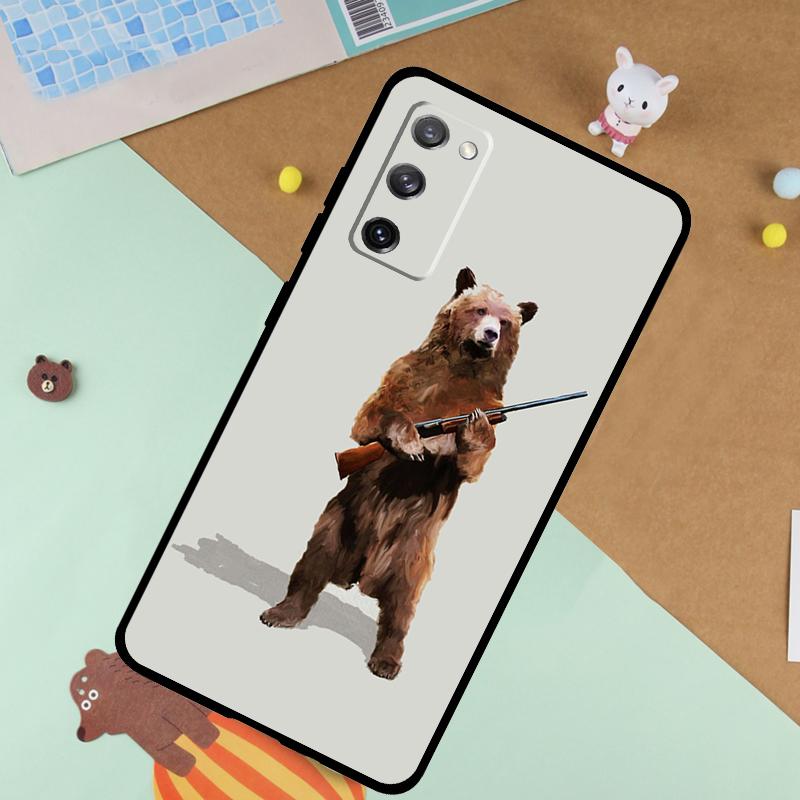 Мультяшный гризли Мягкий чехол для Samsung Galaxy S25 Ultra S9 S10 S20 S21 S22 S23 S24 Plus S24 FE Funda Чехол