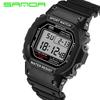 Sanda Multifunctional Waterproof Luminous Square Sport Watch - Fashionable Student Wristwatch