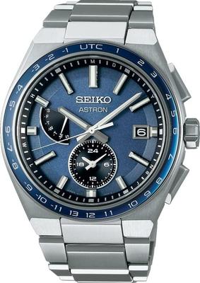 Мужские часы Seiko Astron NEXTER Solar с радиоконтролем SBXY037 Серебристые
