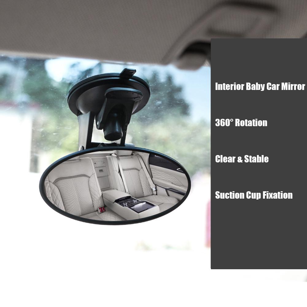 Baby Car Mirror Rear View Mirror Wide View Suction Cup Mirror