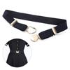 Canvas Girl Solid Color Waist Belt Punch-free Waistband Children Stretch Belts Heart Shape Buckle