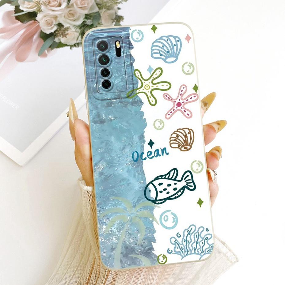 New Fashion Phone Case For Huawei Nova 7 SE 5G / P40 Lite 5G Soft Silicone Cases For Huawei CDY-NX9A CDY-NX9B Covers Bumpers