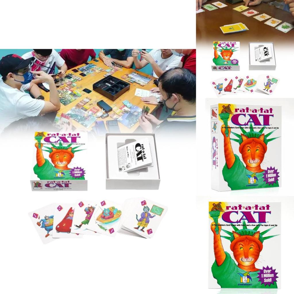 Карточная игра "Кот-стук-стук" для семейного веселья, игровые реквизиты, игрушка