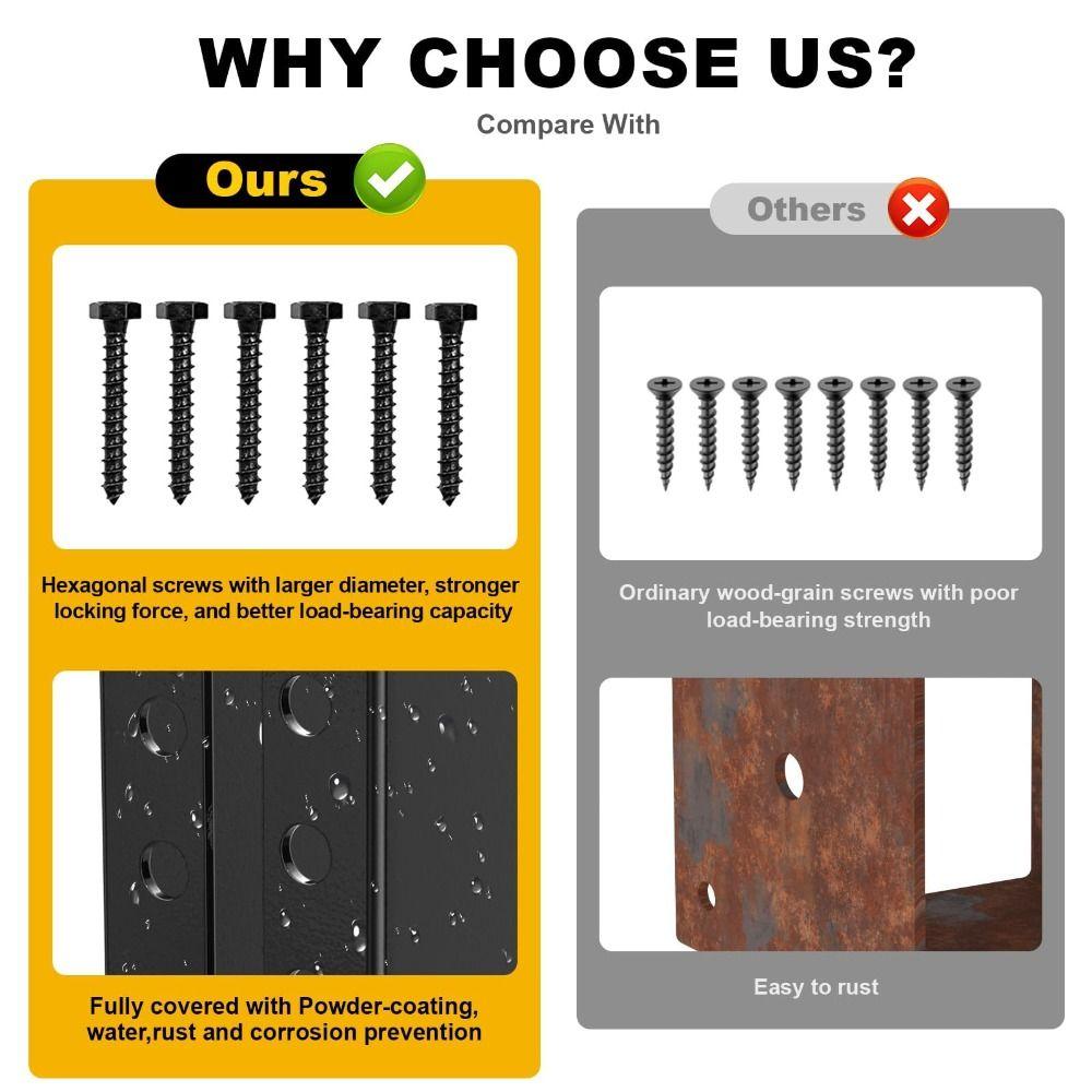 Steel Joist Hanger Heavy Duty Beam Support Bracket Handrail Connectors  Deck Construction