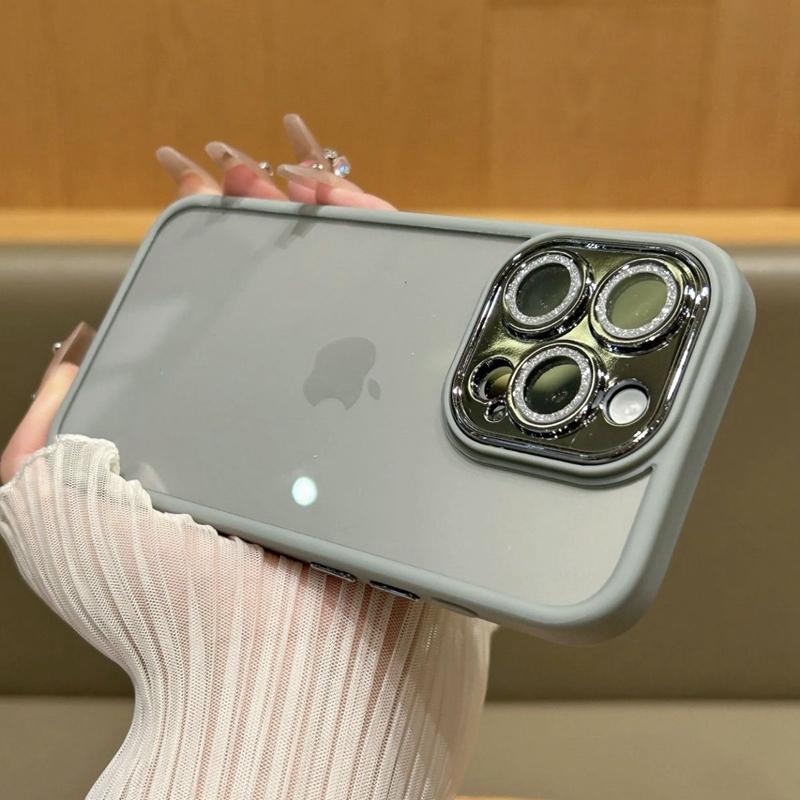 Роскошный блестящий прозрачный чехол для телефона для iPhone 11 12 13 14 15 Pro Max Plus противоударный прозрачный чехол-бампер с бриллиантами