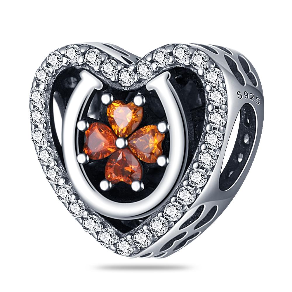 Plata De Ley Christmas Heart Flower Cat Paw Mother Child Girl Charms Fit Original 3Mm Bracelet Jewelry For Women