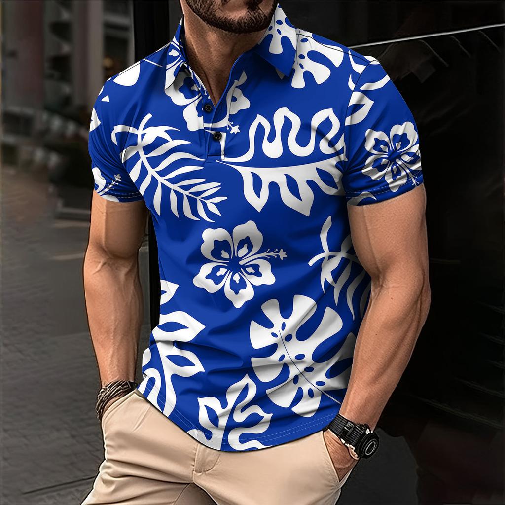 Men's Summer Leisure Culture Breathable Short Sleeved Shirt Top