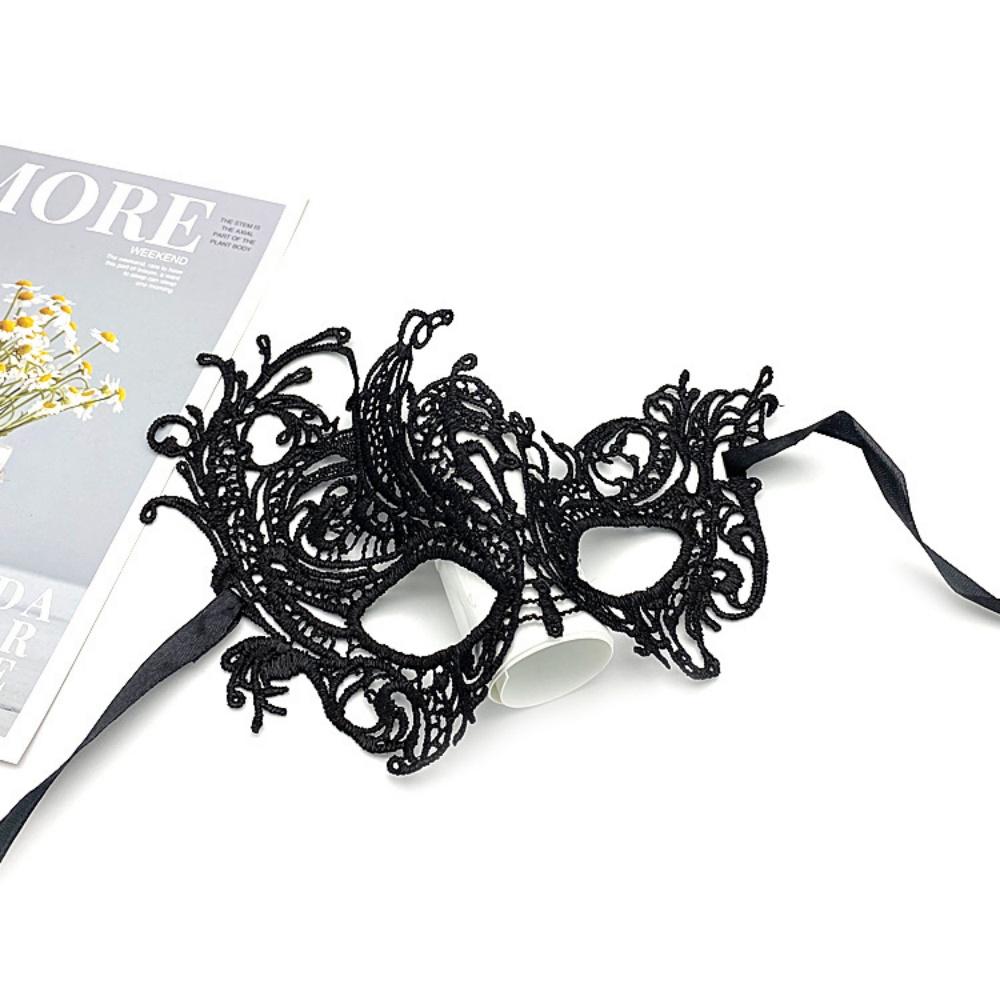 Black Lace Eye Mask Sexy Hollow Out Half Face Masquerade Mask Halloween Party Carnival Decorations Venetian Masks for Women