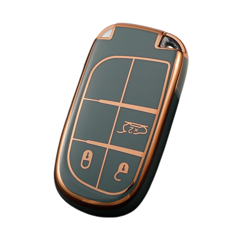Новый мягкий чехол для автомобильного ключа из ТПУ, брелок для Jeep Renegade Compass Grand Cherokee для Chrysler 300C Wrangler Dodge, автомобильные аксессуары