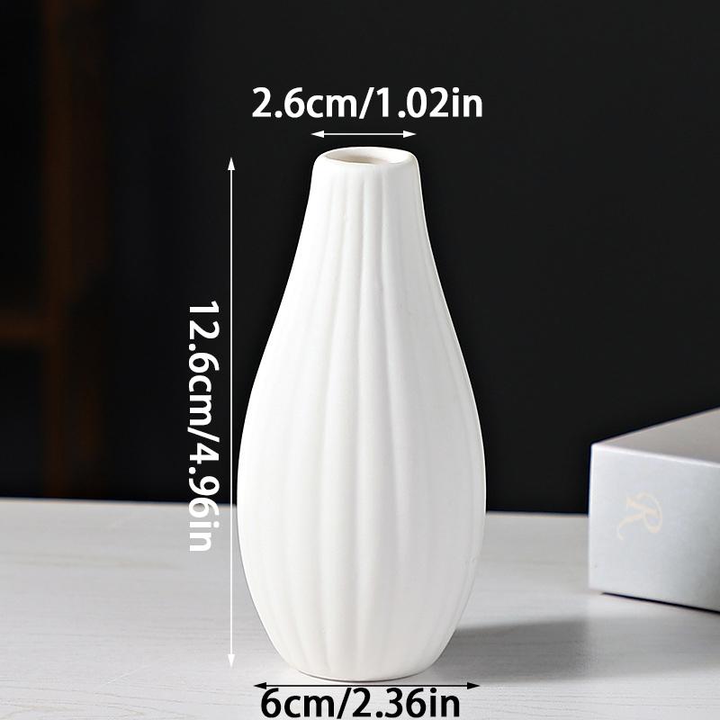 Белая мини-керамическая ваза, простая скандинавская ваза для цветов, домашняя ваза для гостиной, украшение для стола, свадебная вечеринка